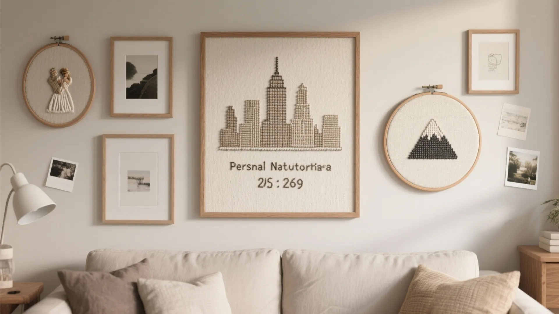 Personal Narrative Embroidery (Dates, Places, Icons)