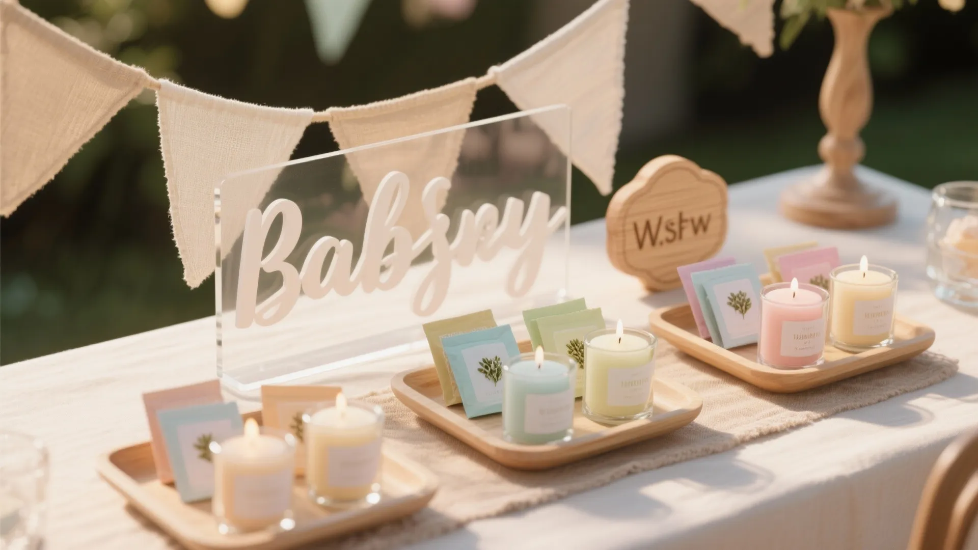 Personalized signage, favors-as-decor, and keepsakes