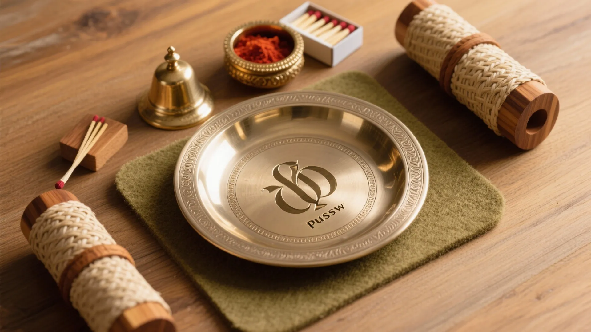 Personalized Puja Thali + Hidden Storage Organizers