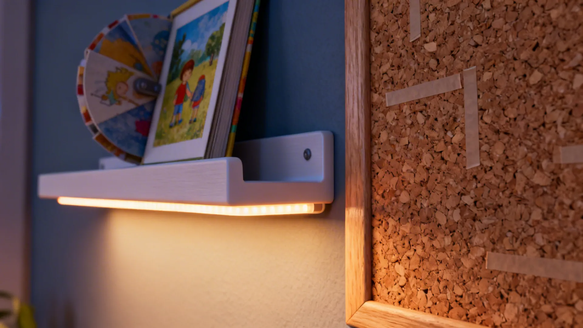 Display and Personalization: Shelves, Cork Walls, and LED Moments