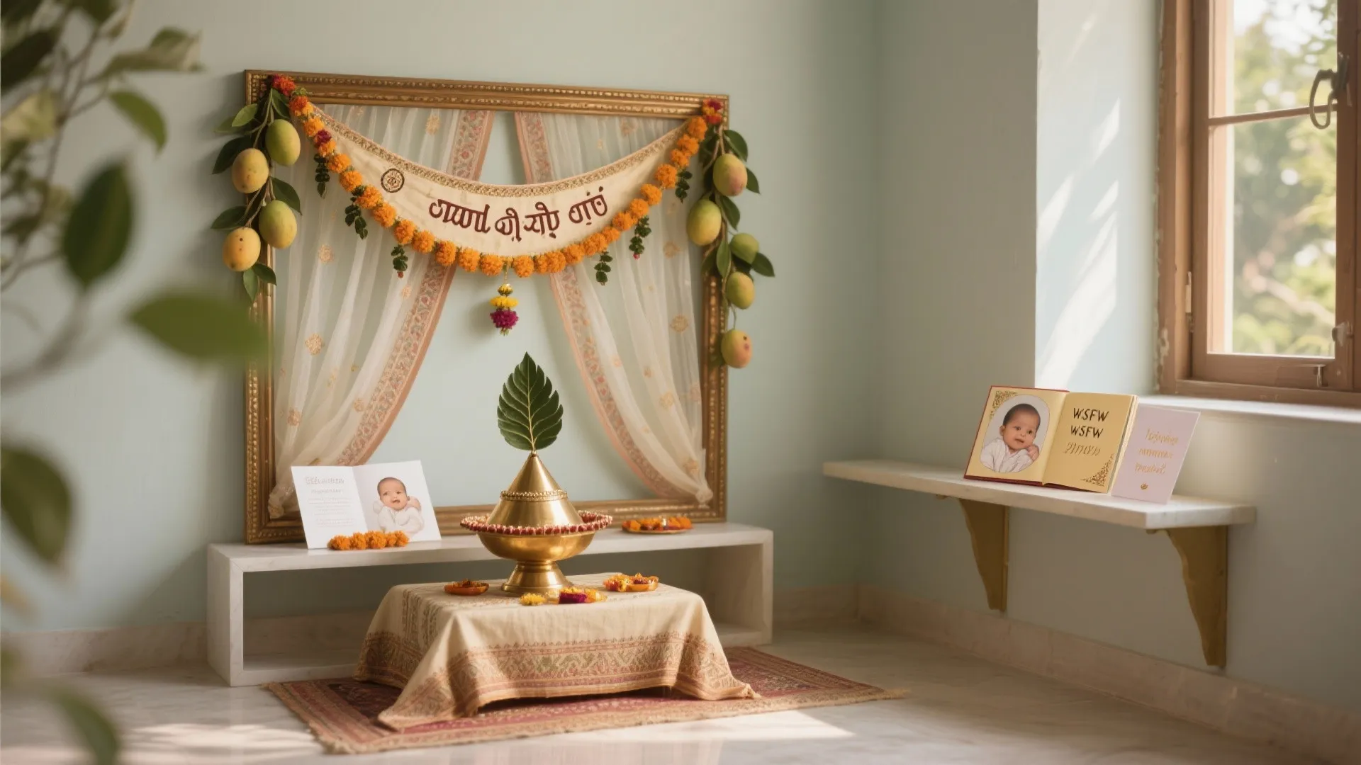 Personalized ritual corner and photo moment