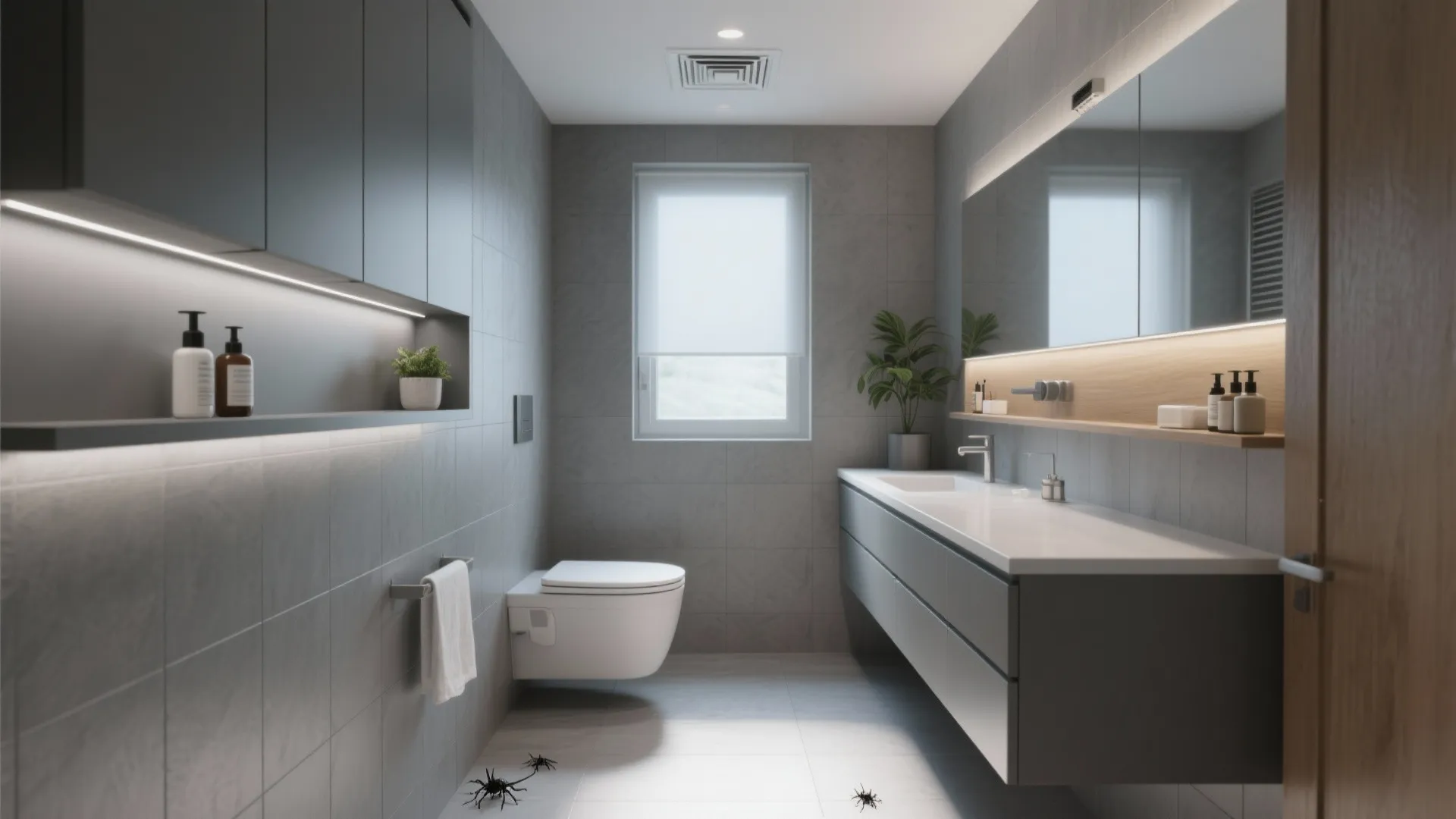 5 Small-Space Inspirations for a Big Black Bug in Bathroom: How I turned a pest problem into five smart, stylish bathroom solutions for small spaces