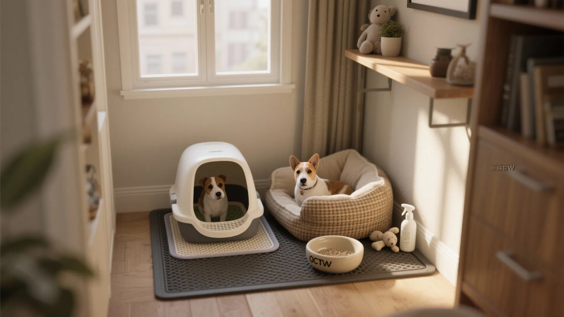 4. Pet corners and litter areas