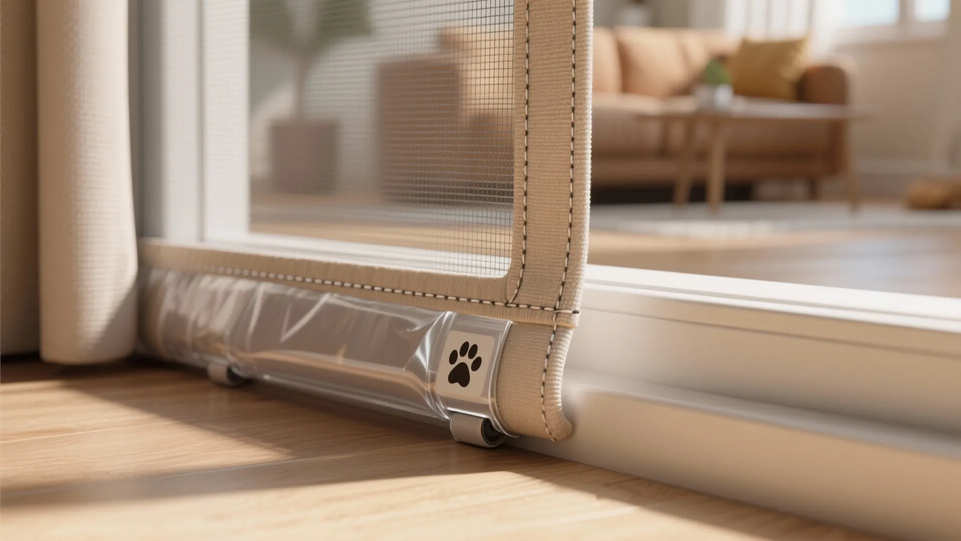 4. Pet-friendly weighted hem and low-visibility flap