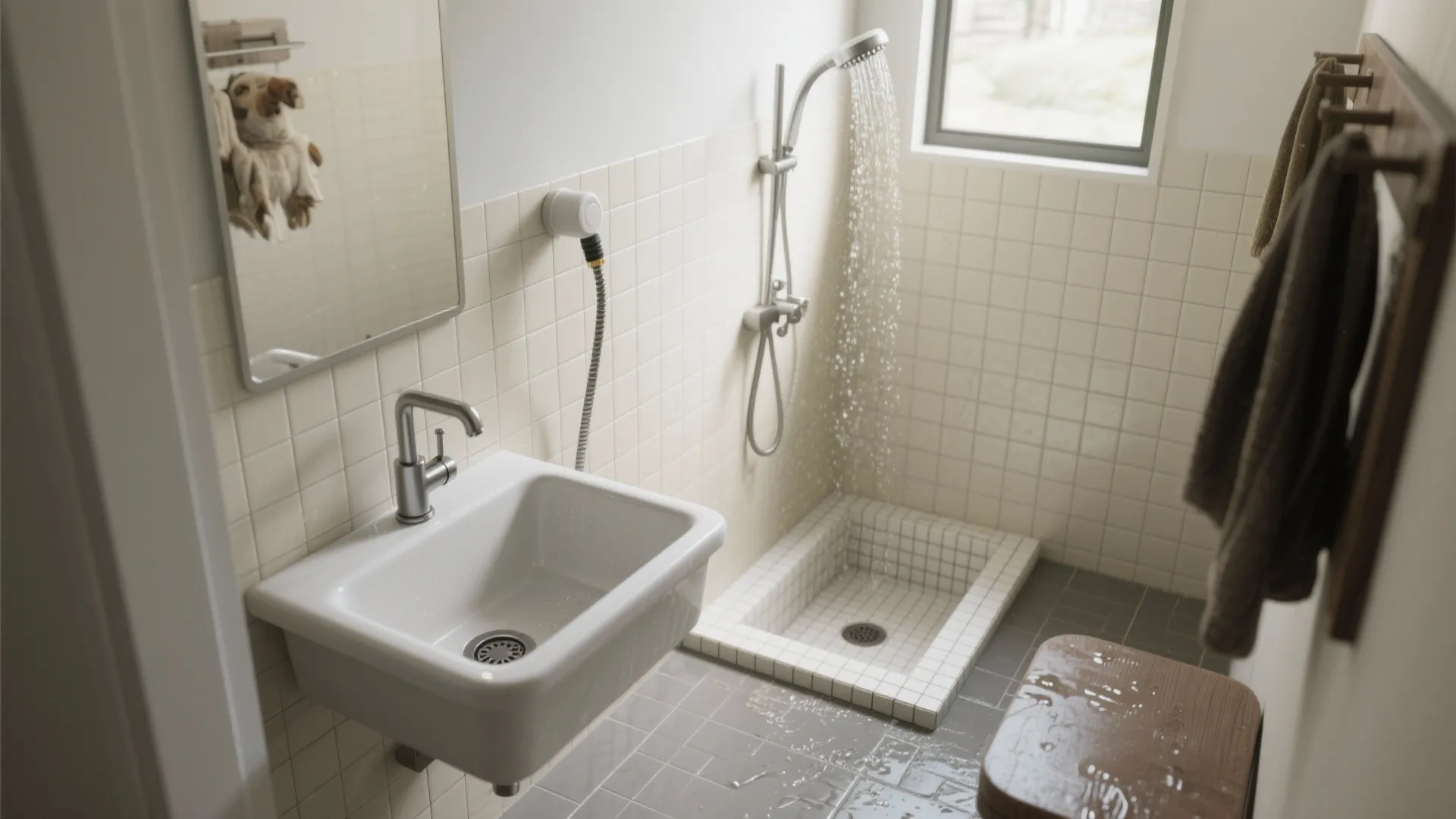 5. Wet Zone: Utility Sink & Pet Shower Integration