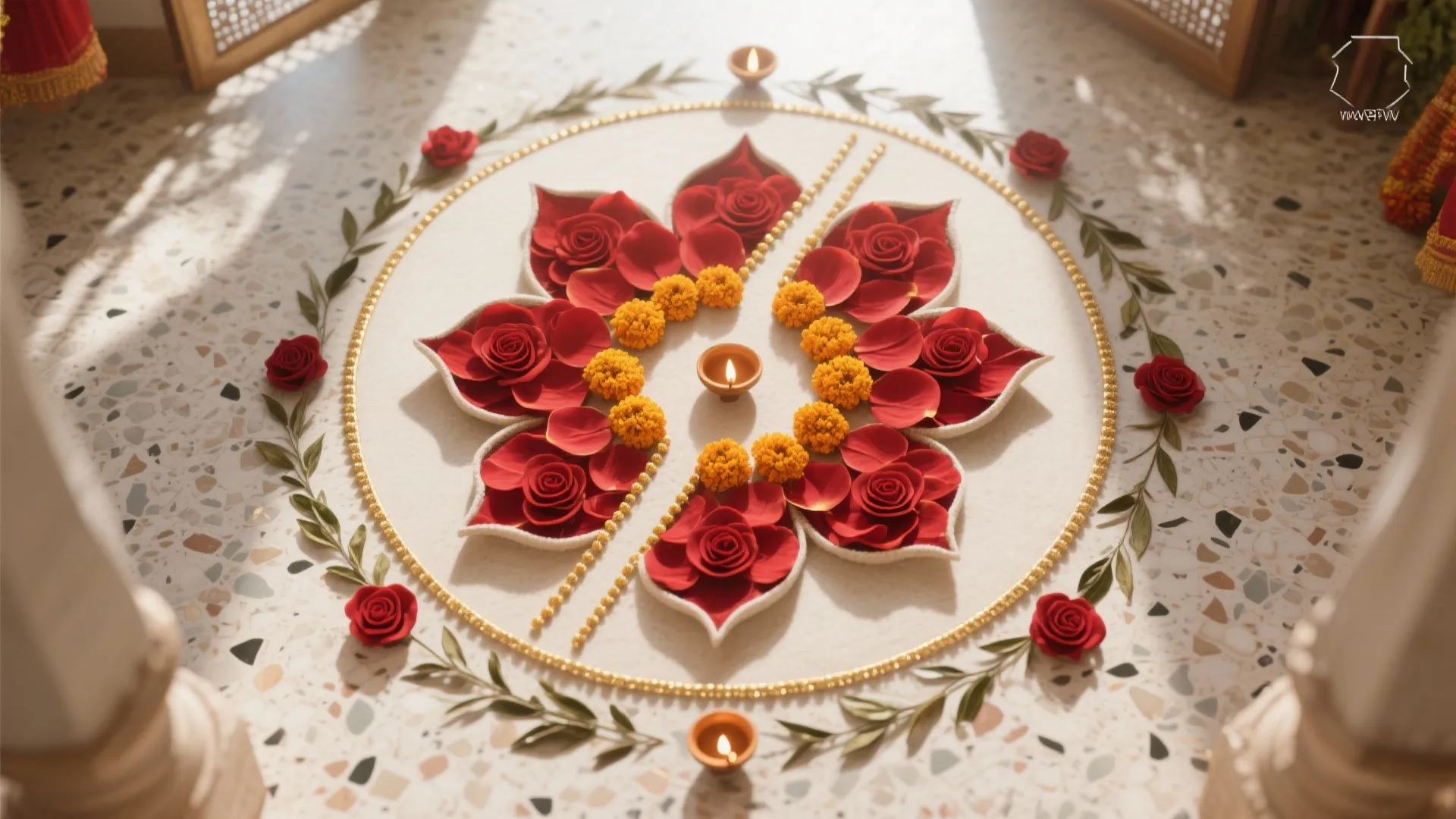 Petal Rangoli & Soft Pathways