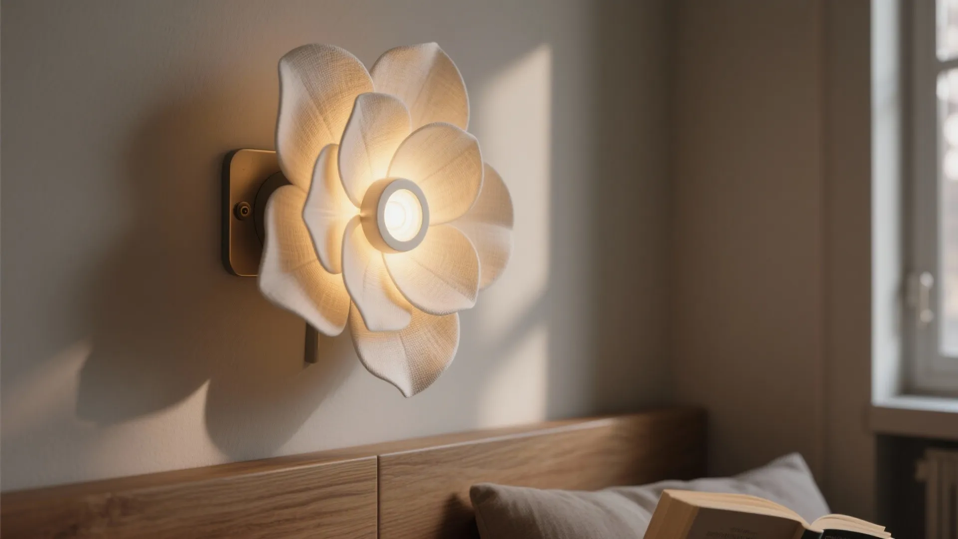 1. Accent a Reading Nook with Soft Petal Lighting