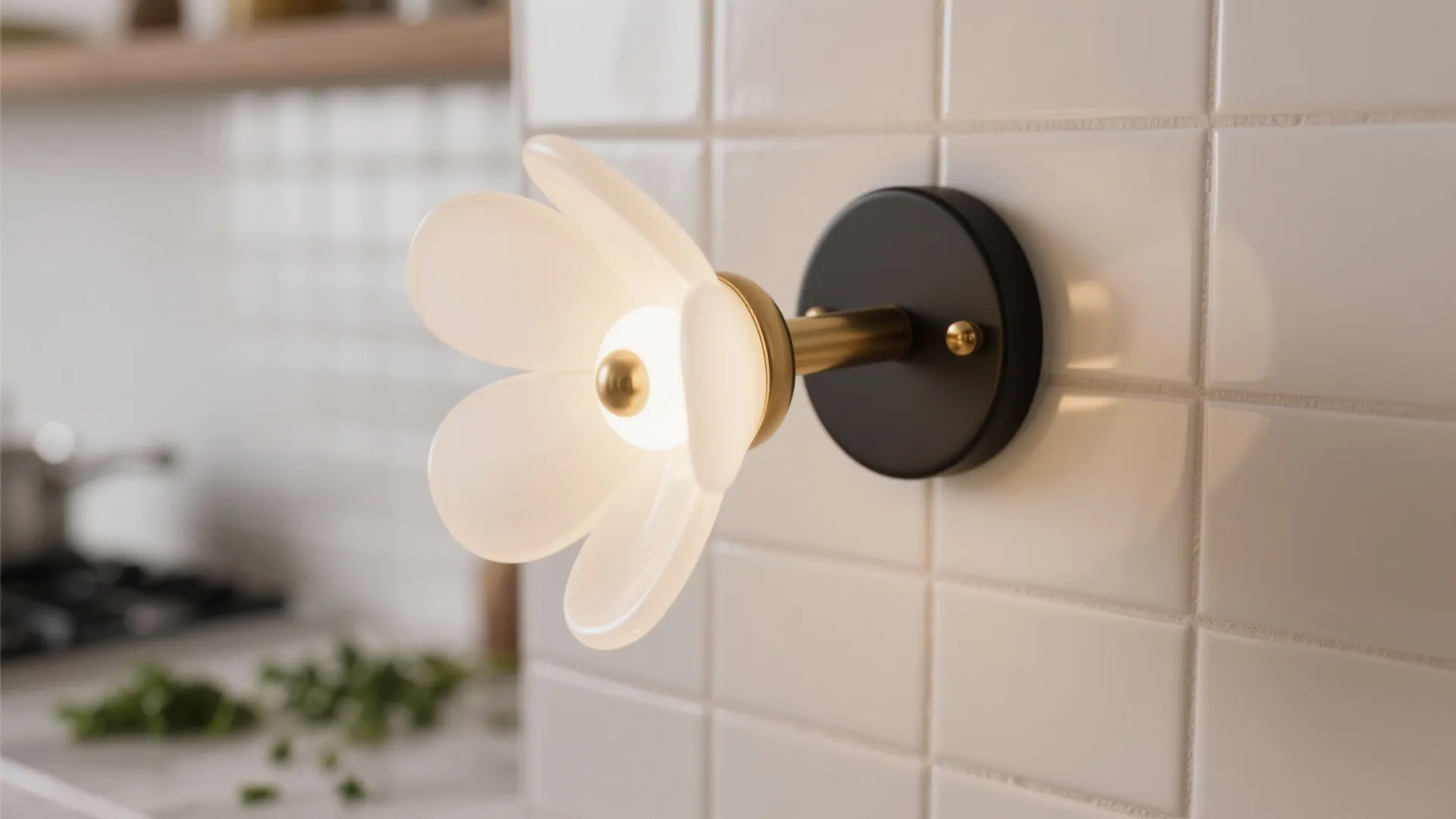 Soft Bloom Sconces as Task Lighting