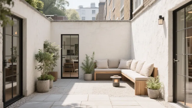 Serene Urban Courtyard with Minimalist Outdoor Living