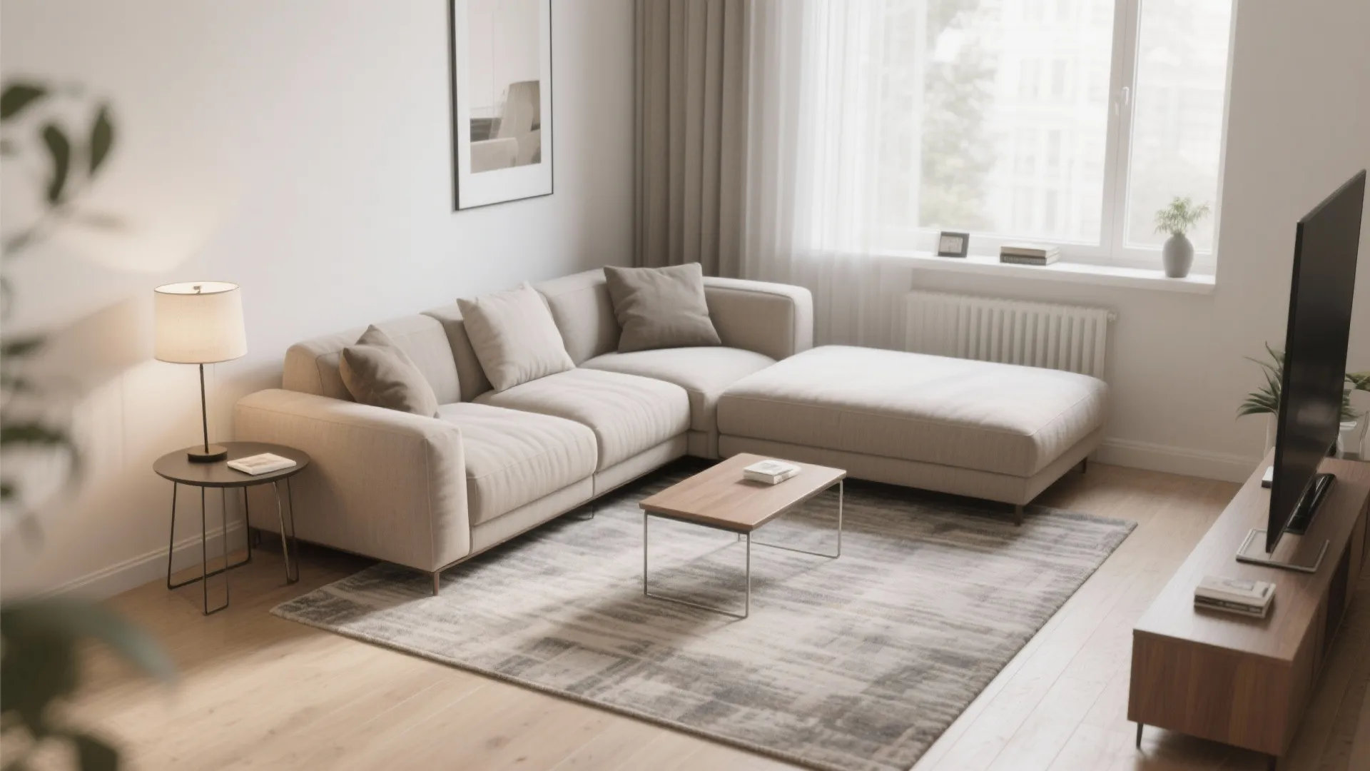 3) L-Shaped Sectional with a Petite Chaise Return