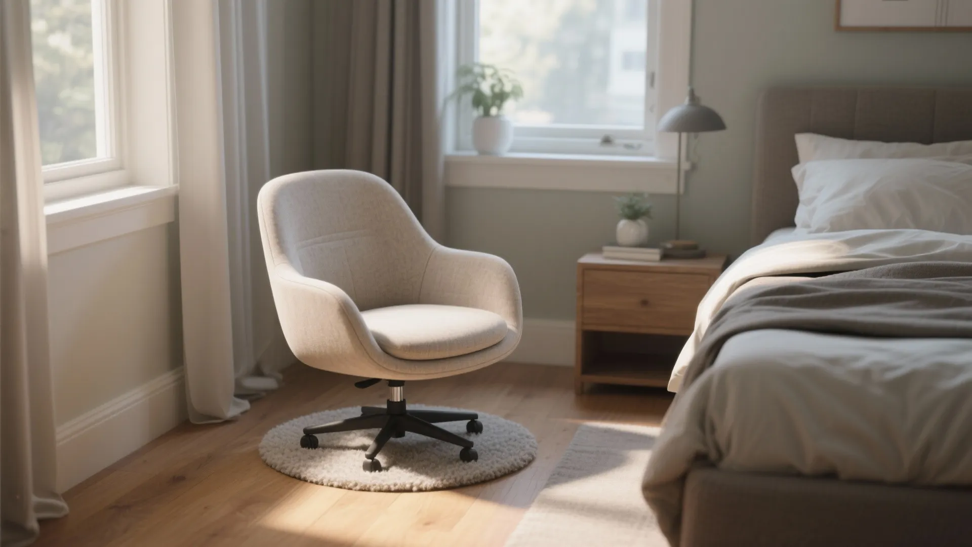 3. Petite swivel chair for flexible layouts