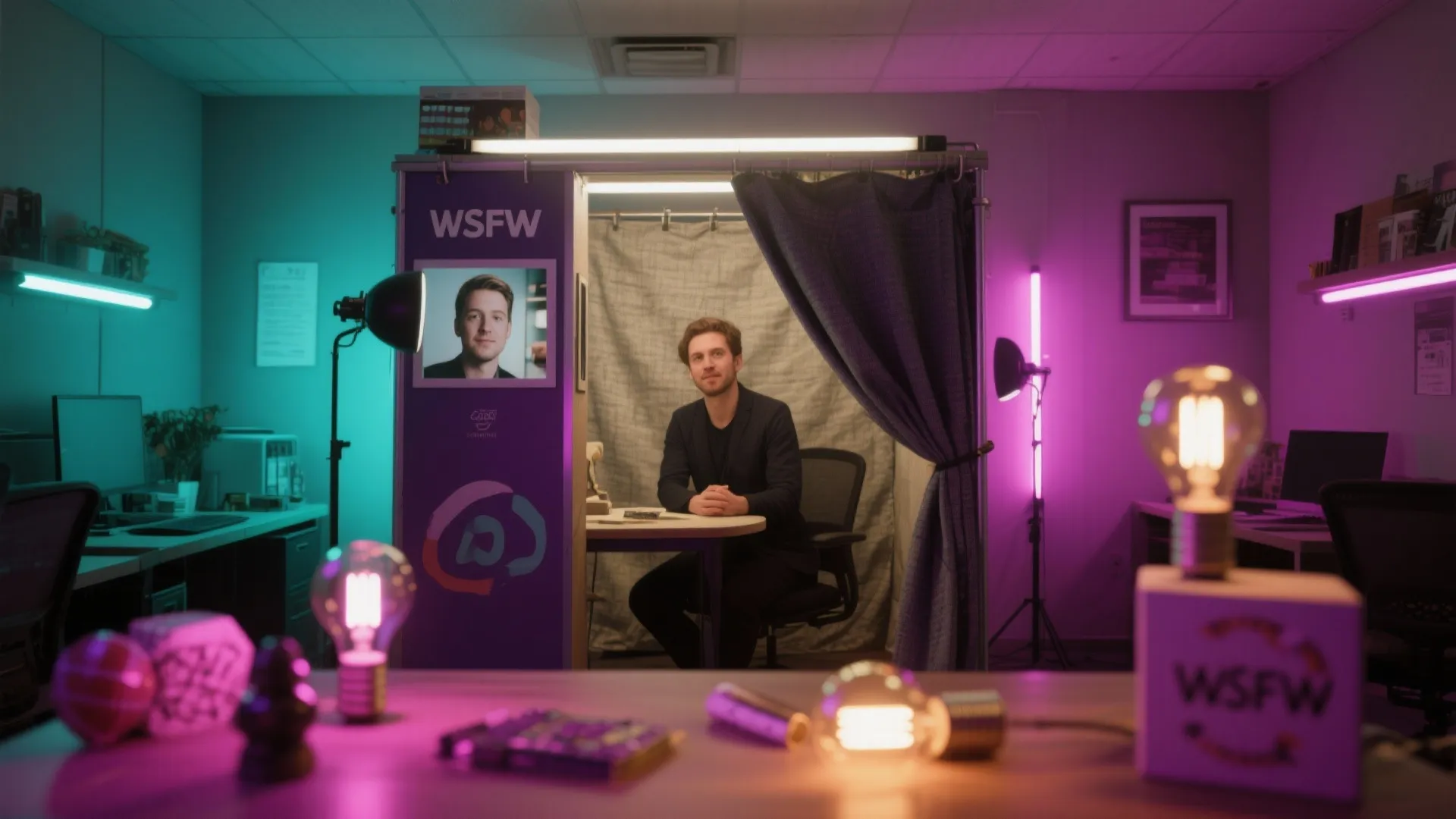 5. Pop-up photo booth and immersive lighting