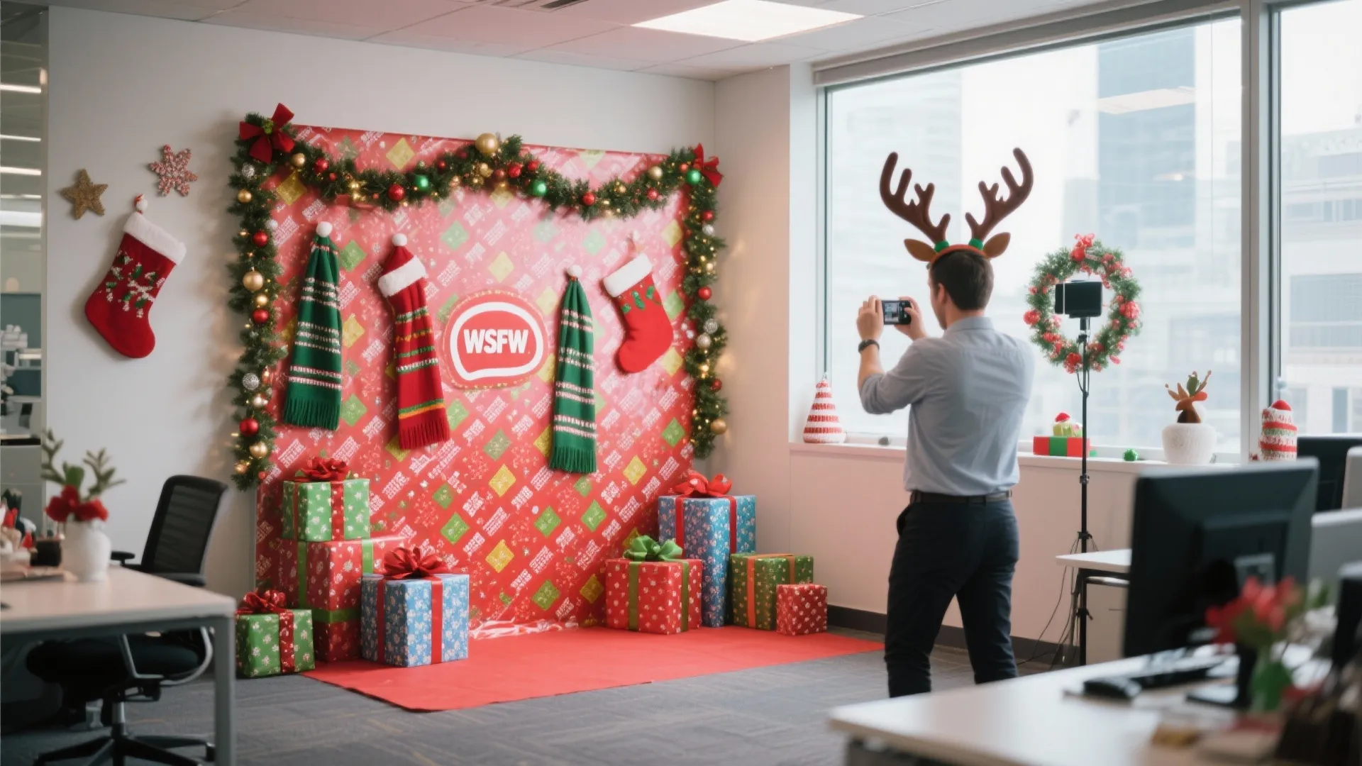 5. Christmas Photo Booth Corner