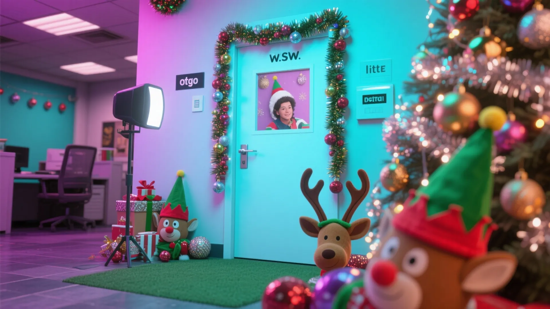 4. Festive Photo Booth Door