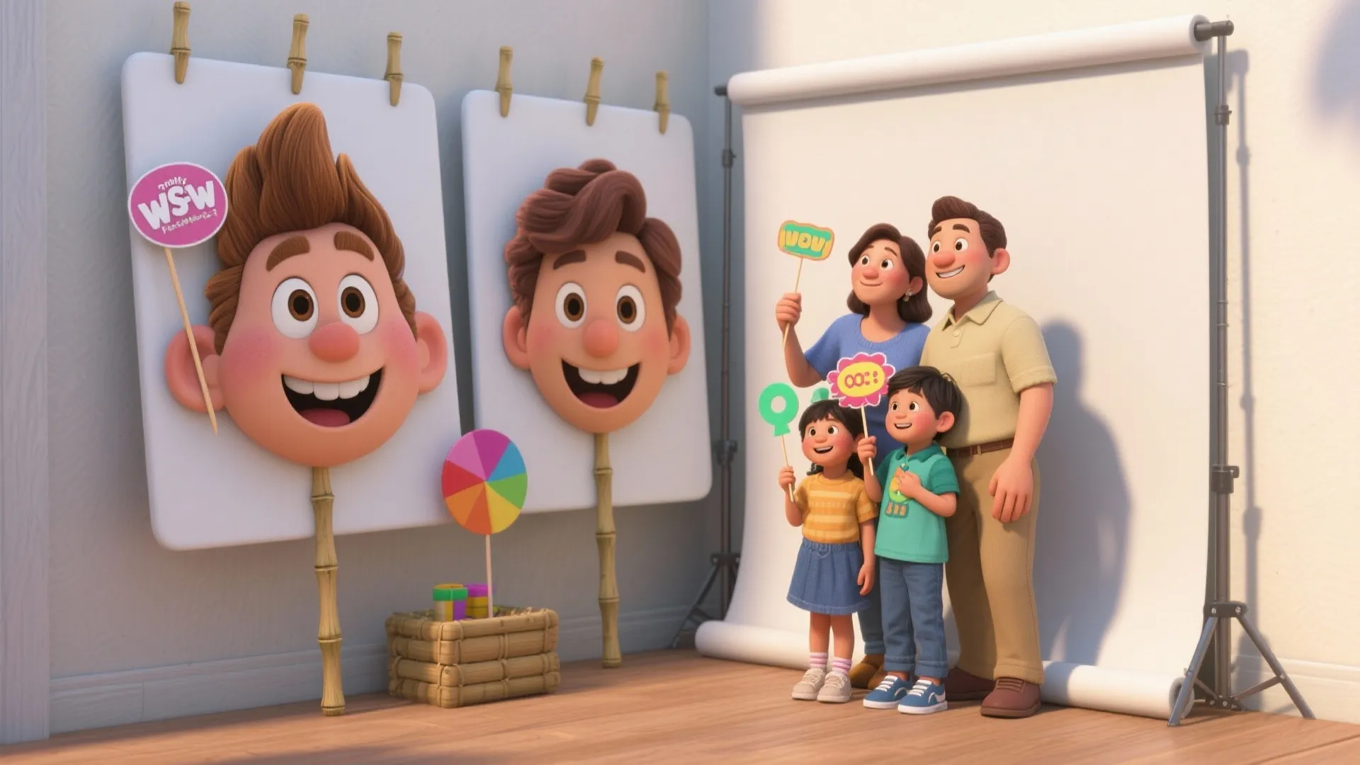 4. Character Photo Booth with Printables