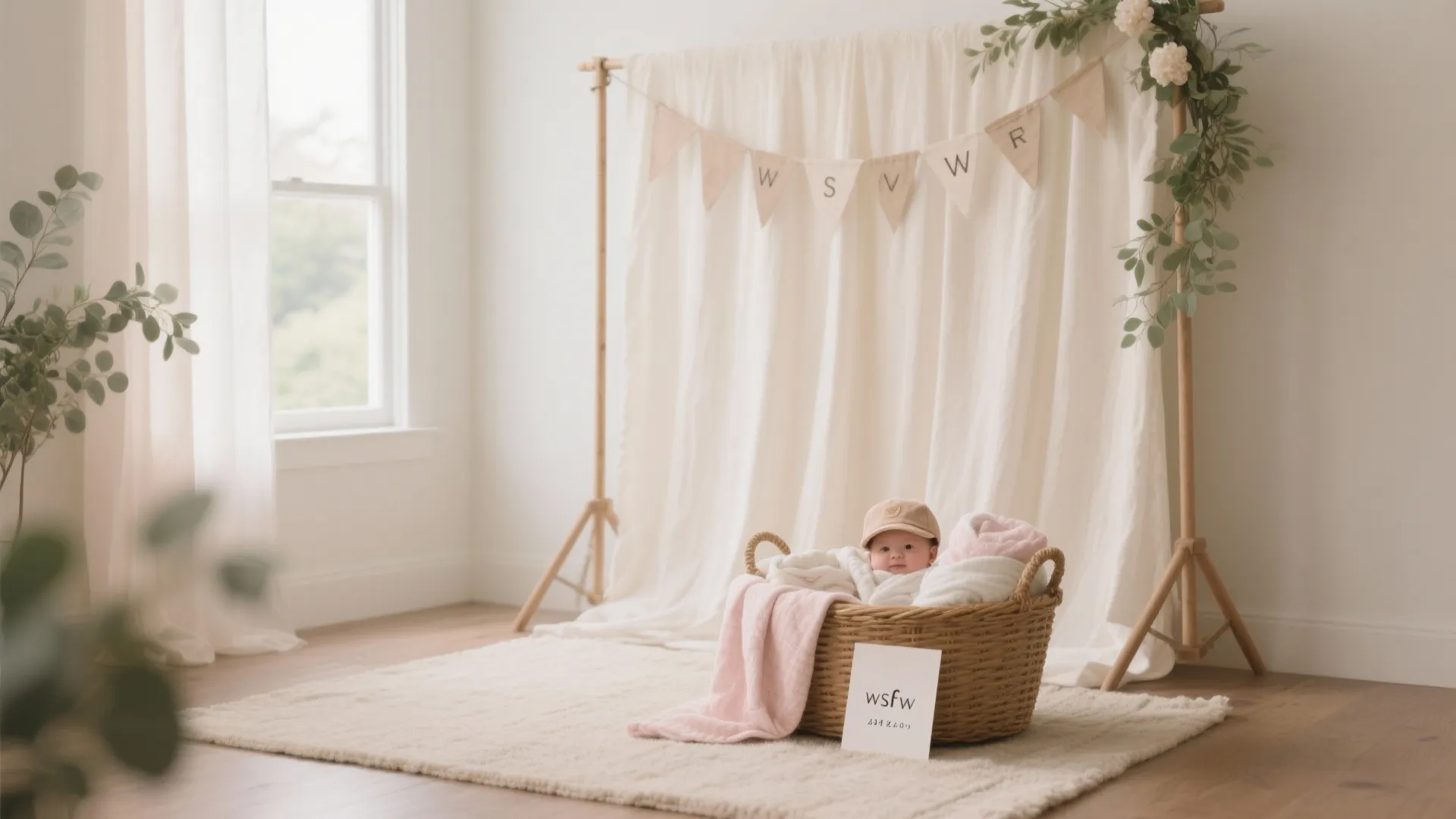 A Cheerful Photo Corner with Milestone Banner