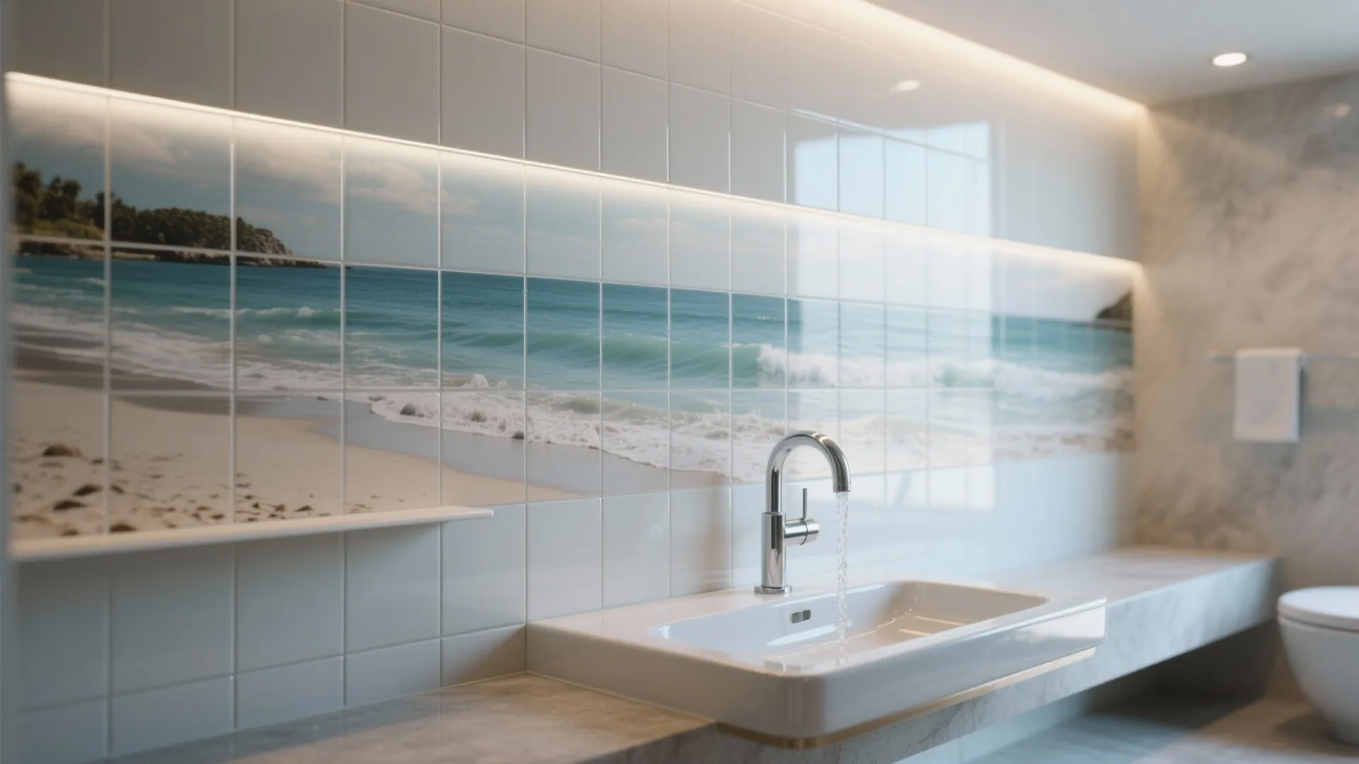 3. Turn photos into tiles or waterproof prints for wet zones