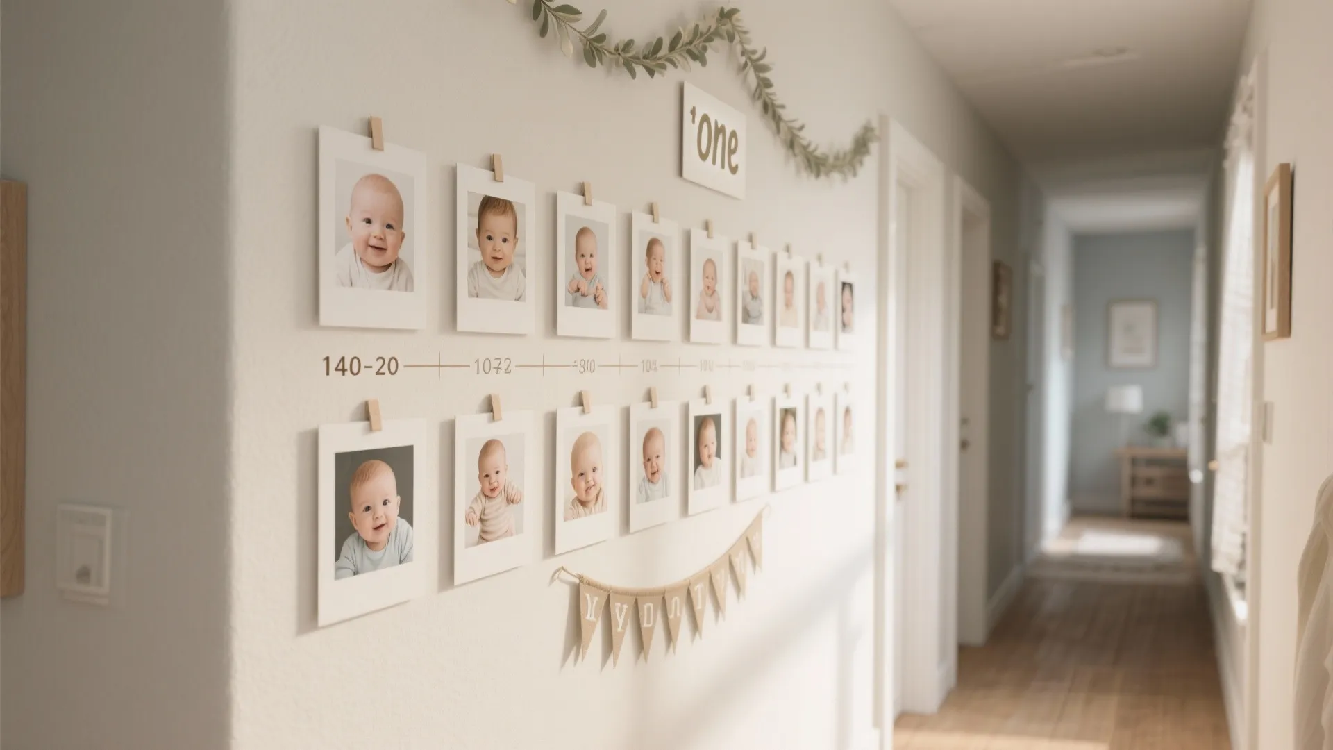 Photo Timeline Wall: Month-by-Month Milestones