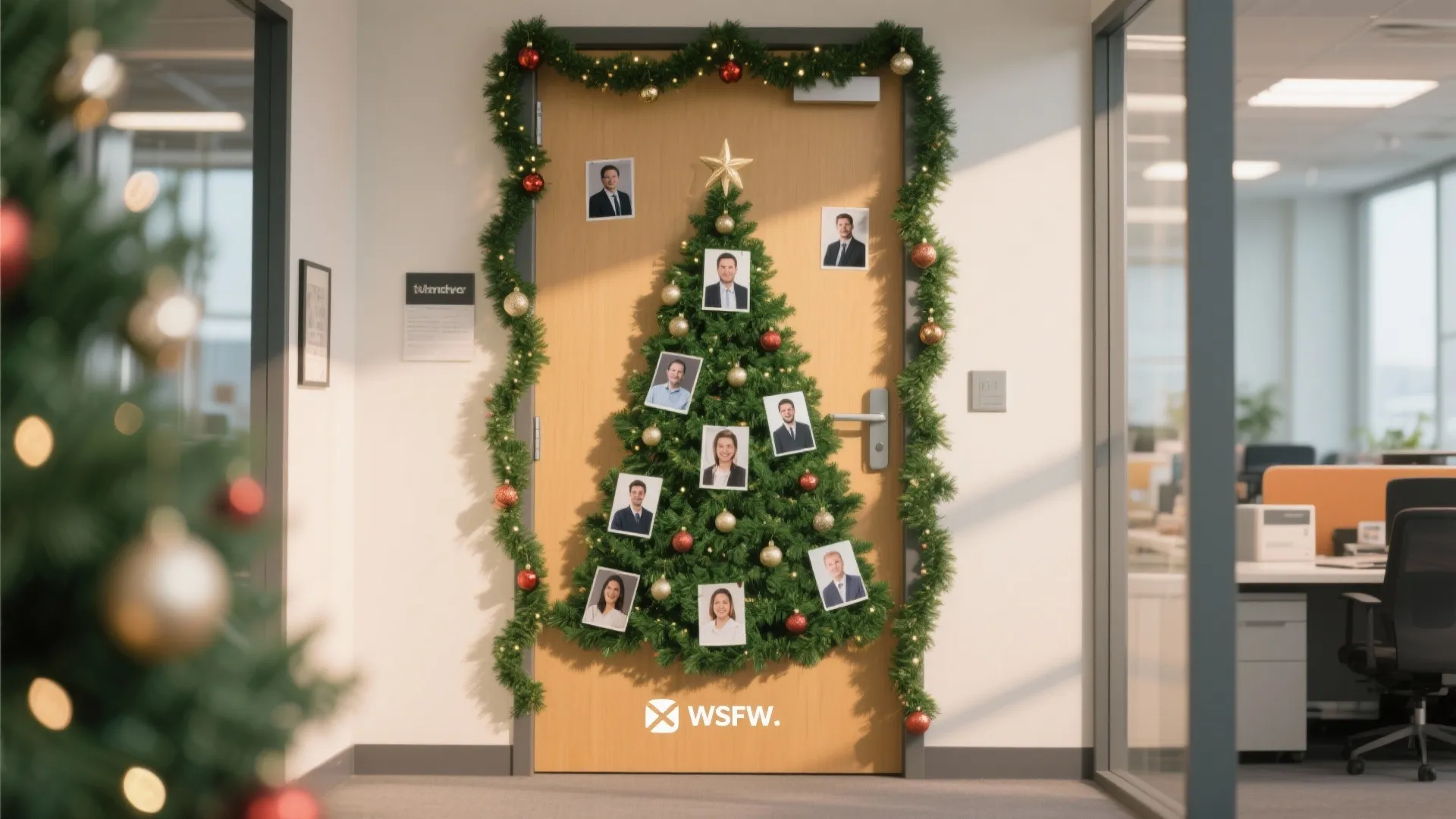 7. Christmas Tree with Team Photos