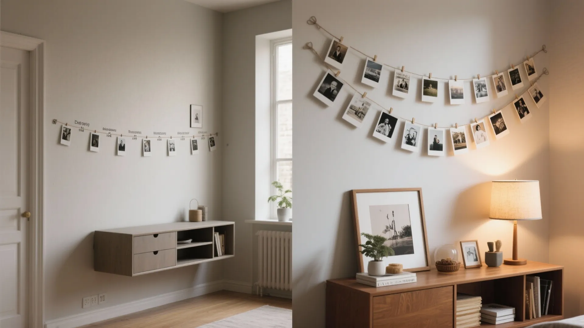 Photo Garland Timeline + Memory Table