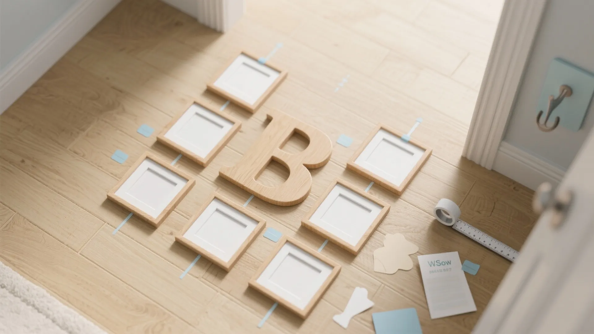 Photo Wall and Name Monogram