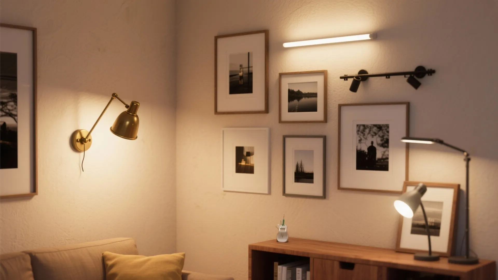 5 Photo Wall Lights Ideas for Small Spaces: Creative, practical and stylish photo wall lights to make small walls pop — from my decade of kitchen and apartment makeovers