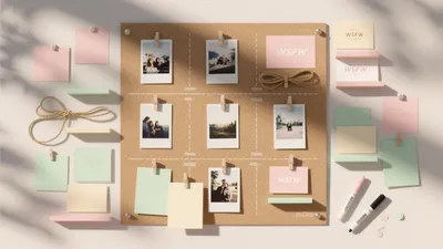 Soft Pastel Home Office Mood Board