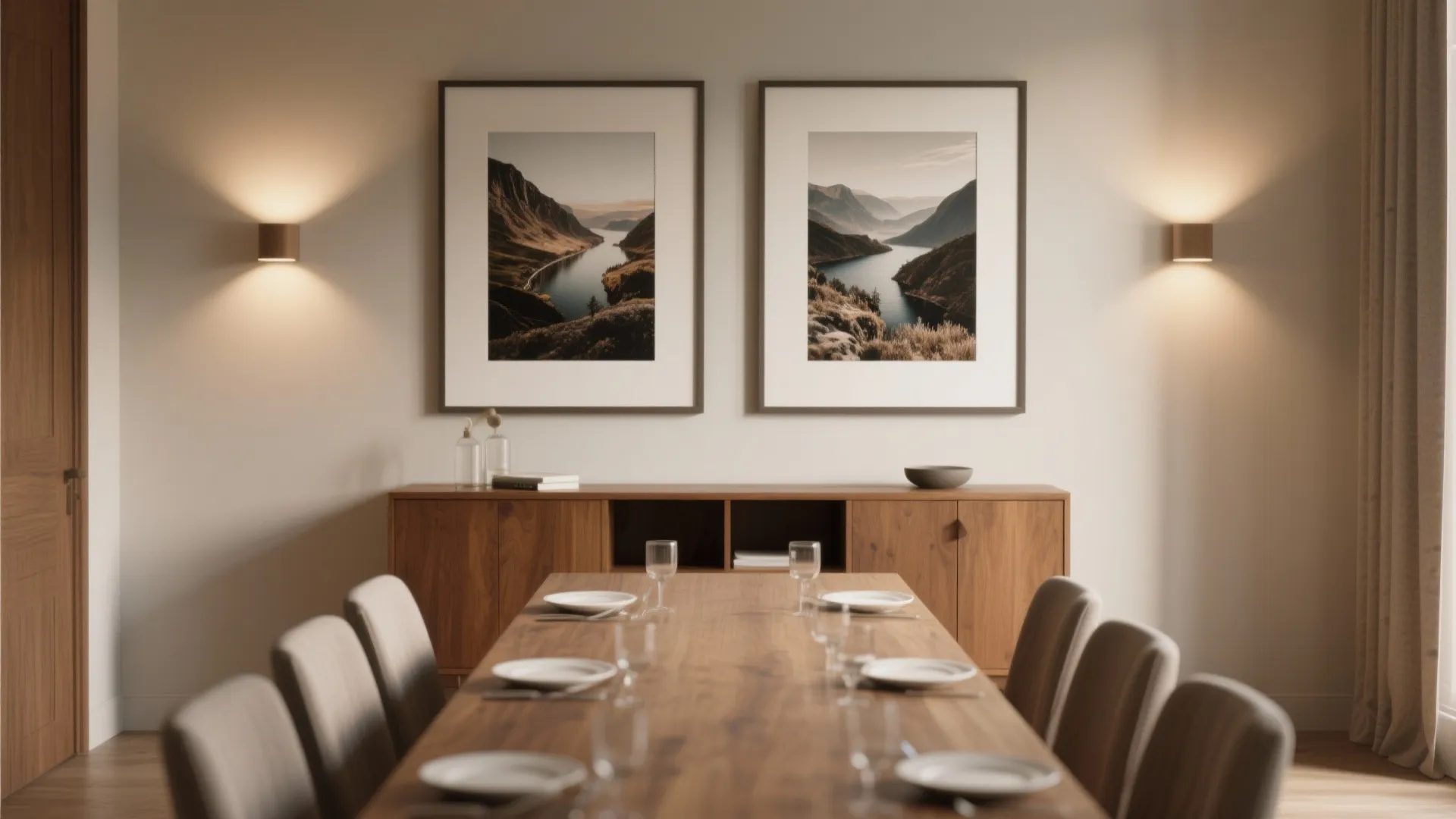 2. Large framed photographic diptych