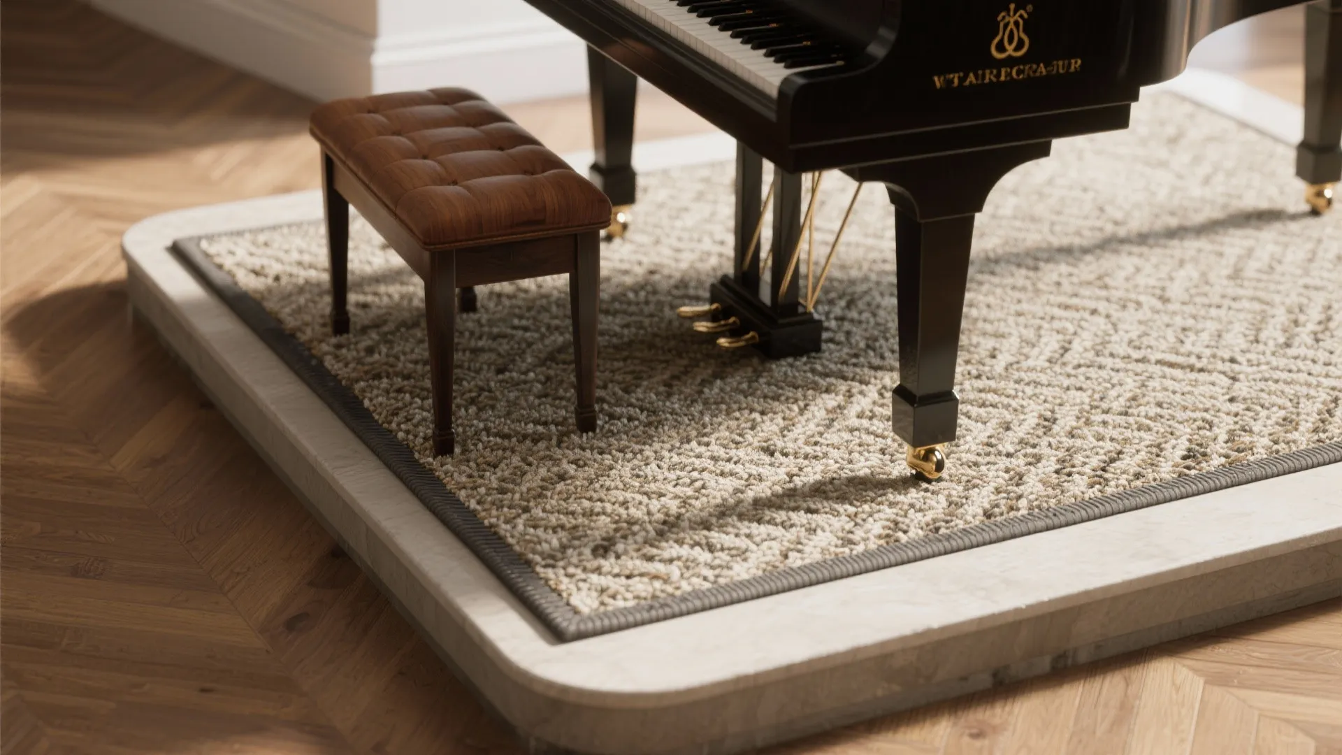 2. Use a platform or rug to define a zone