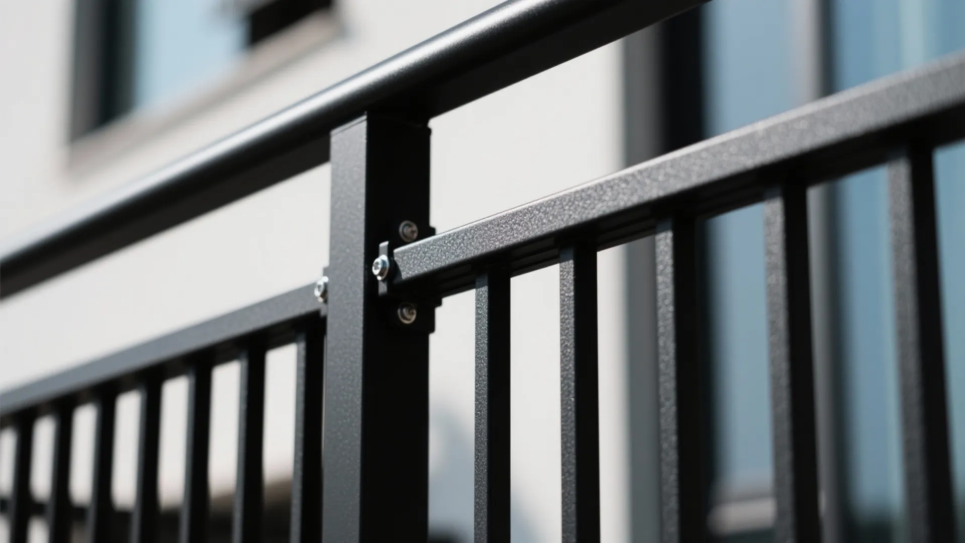 2) Slim Metal Rails with Vertical Pickets for Safety and Style
