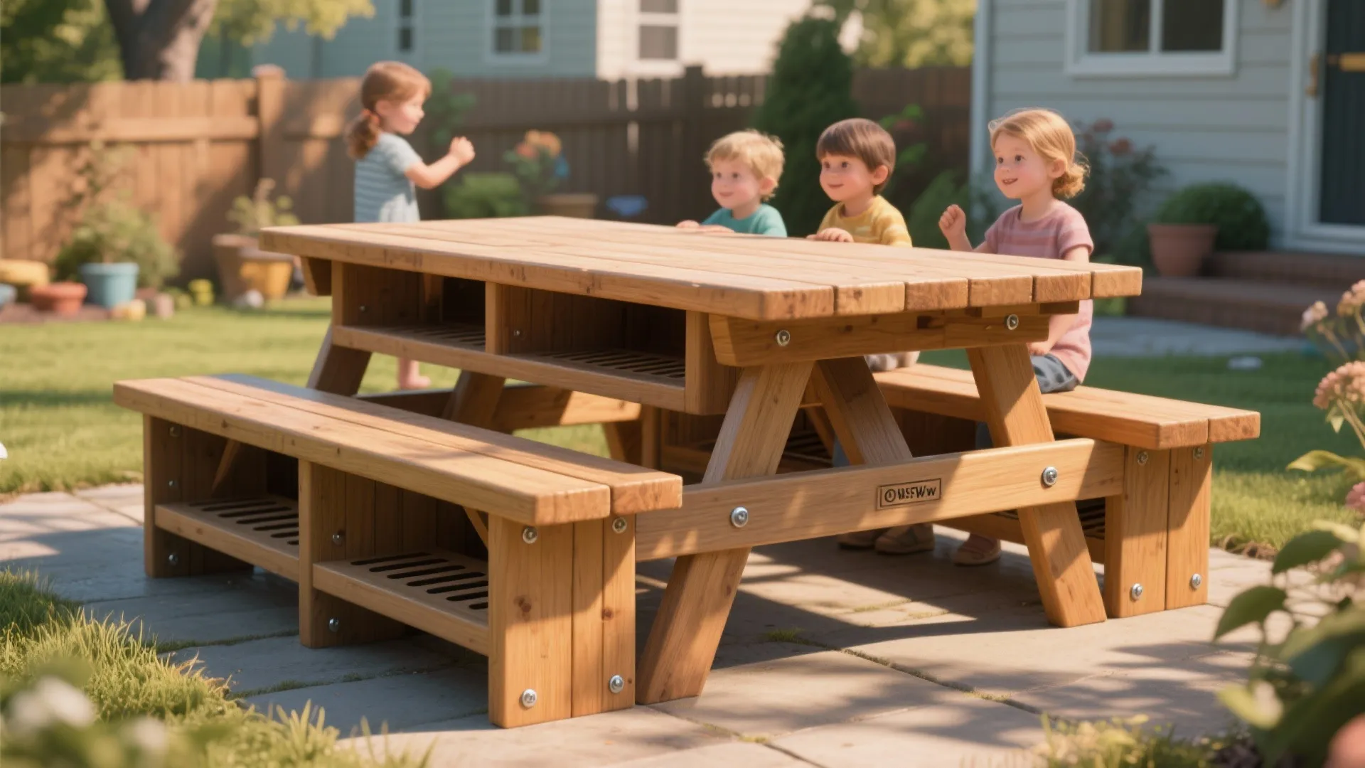 4. Picnic Bench-Table Combo