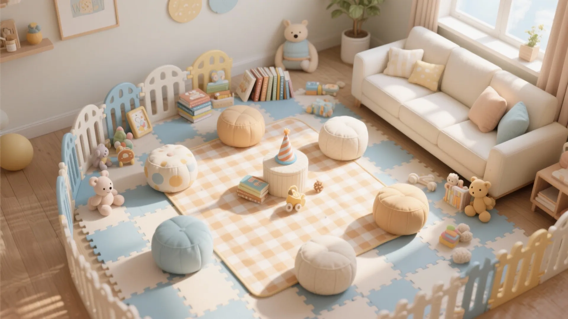 2) Storybook Picnic: Floor-Level Setup for Safe Play