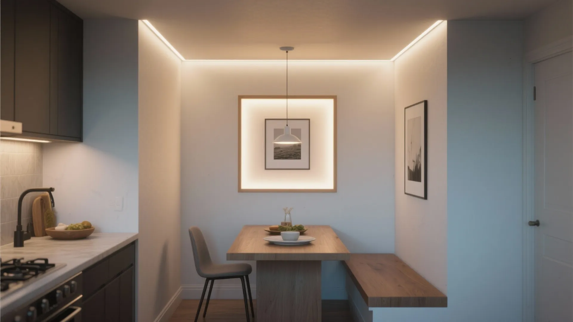 4) Cove or Picture-Frame Wall Lighting