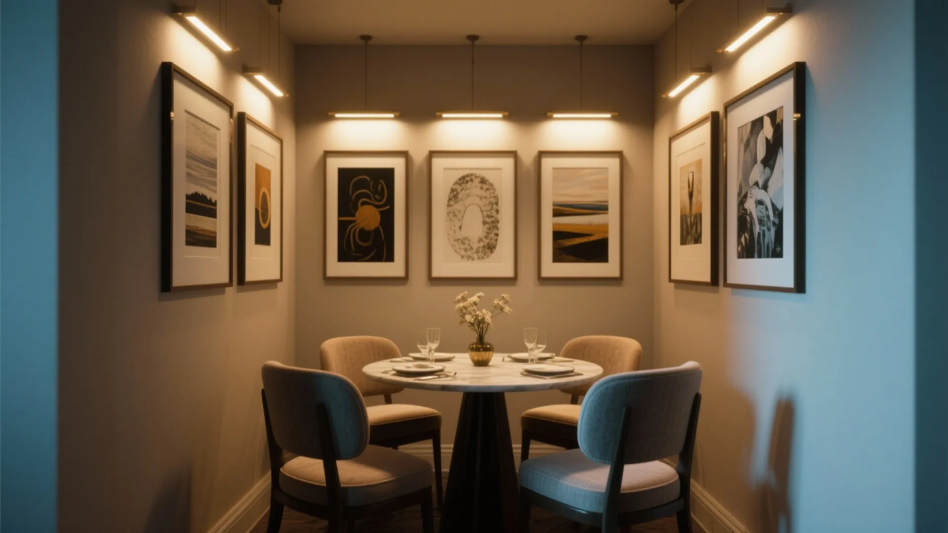 5. Layered Picture-Frame Lighting