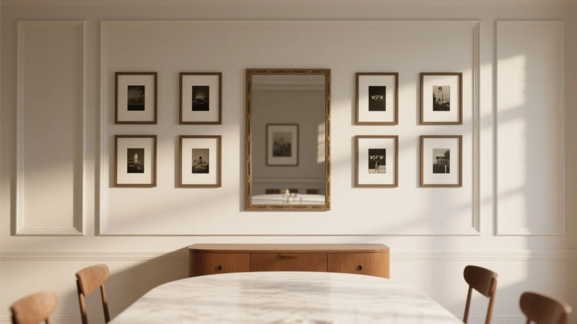 2. Picture Frame Moldings for Layered Elegance