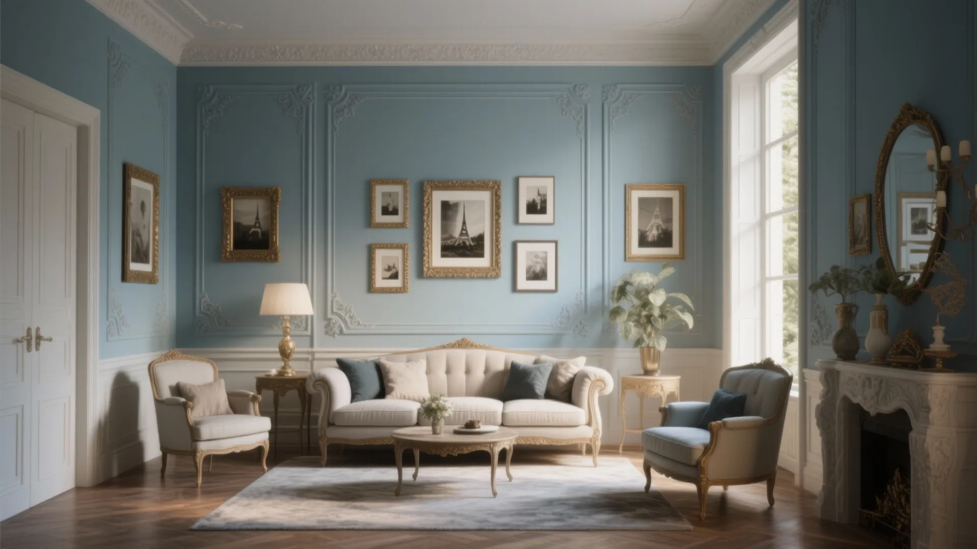 5. Picture Frame Molding Accent Walls