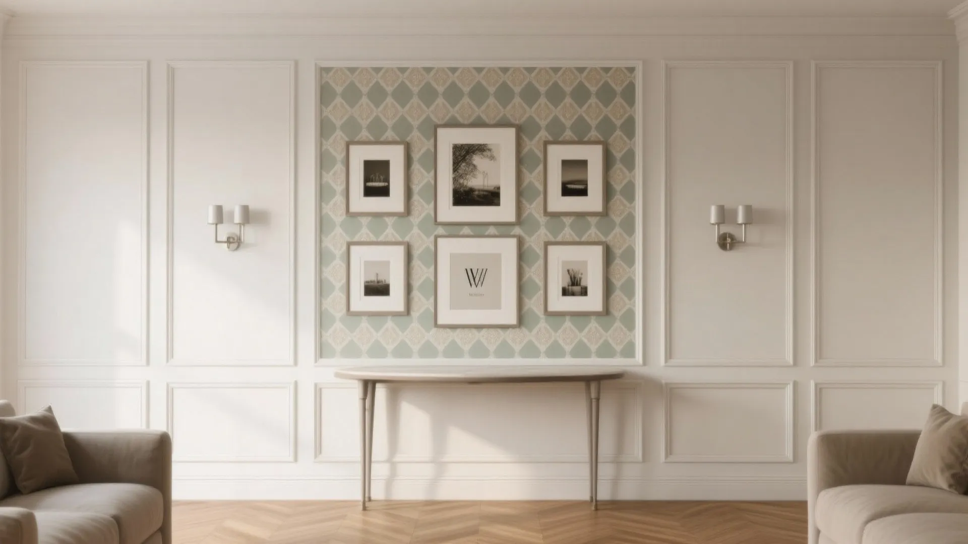 Picture-Frame Molding with Color or Wallpaper Inset