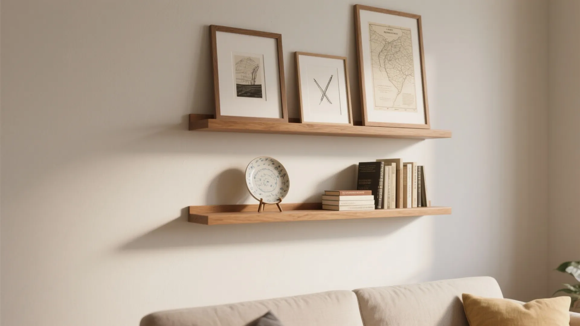 5) Ledge Shelves and Book Stacks as Art