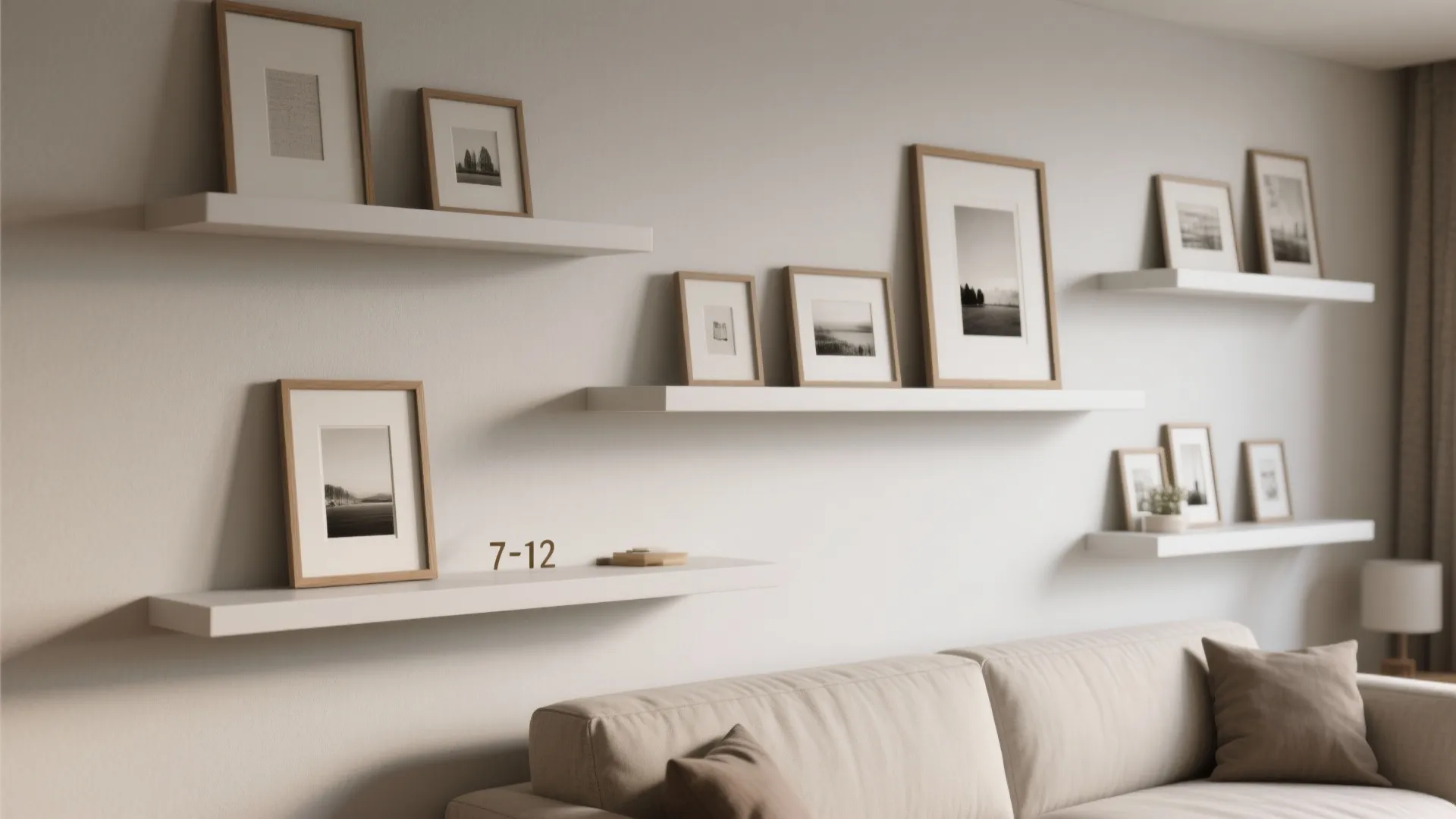 Ledge shelves for art rotation