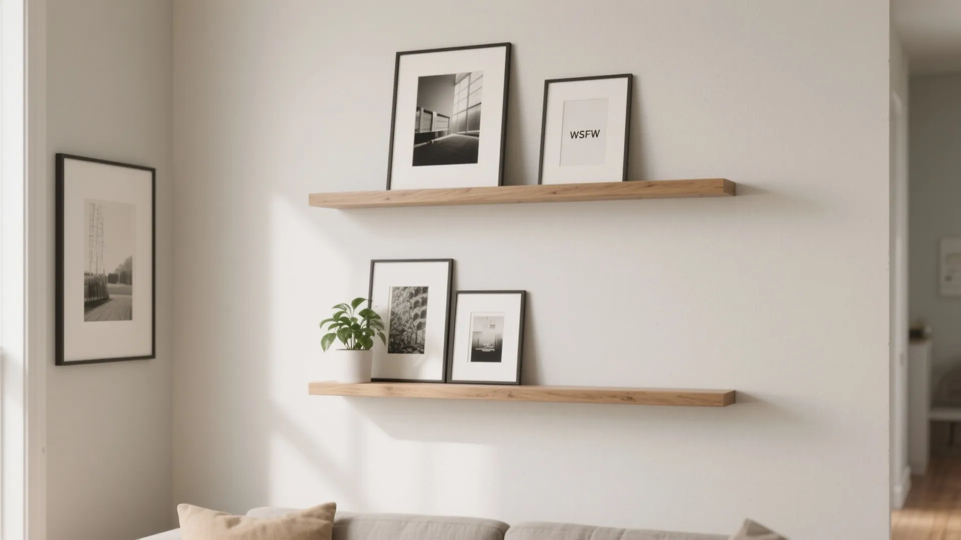 4) Picture ledges for flexible, no-commitment styling