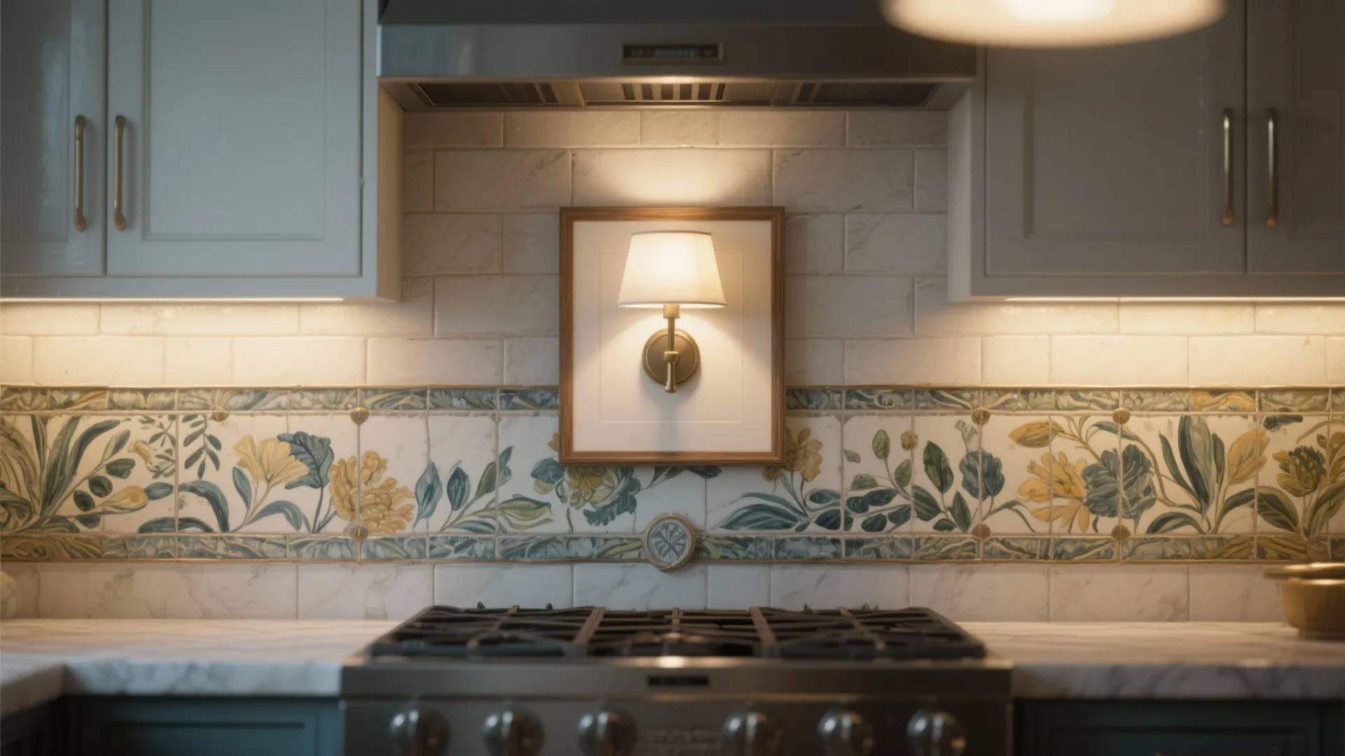 4. Picture-Light Sconces to Highlight a Backsplash or Artwork