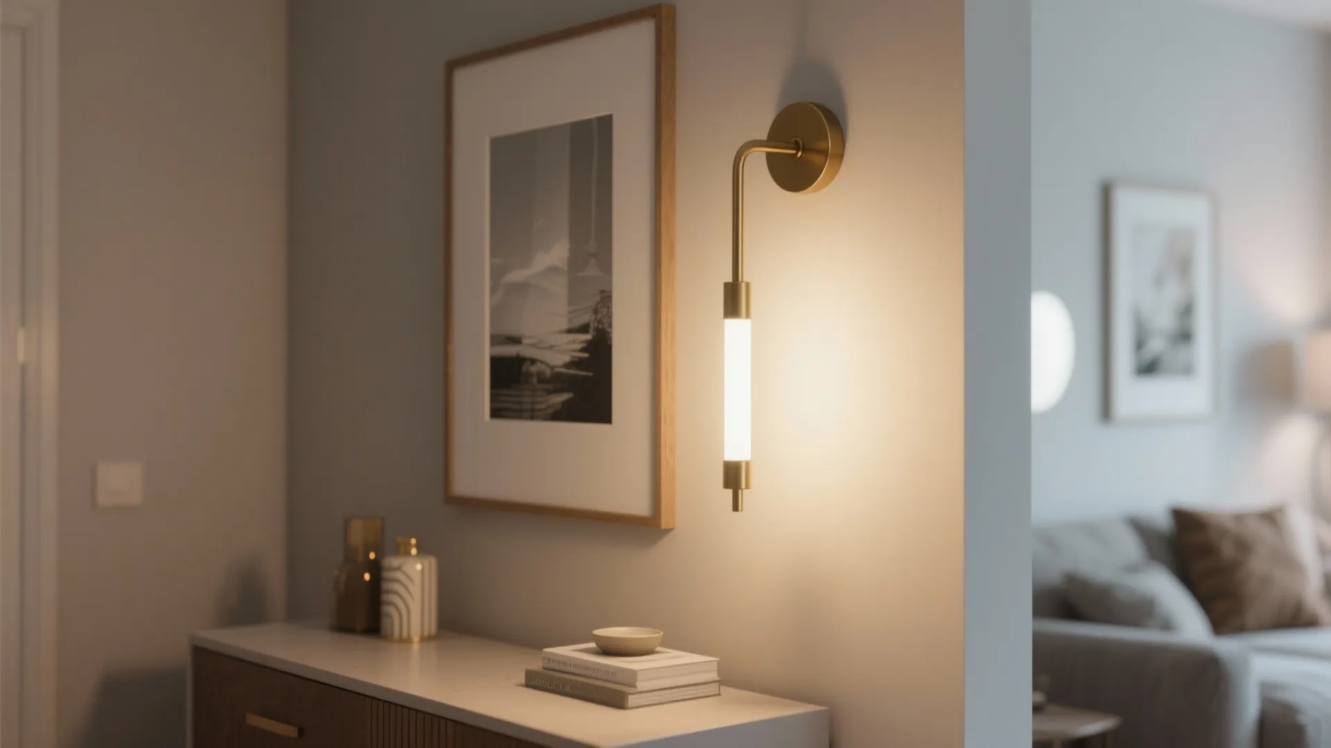 4. Minimalist Picture Lights