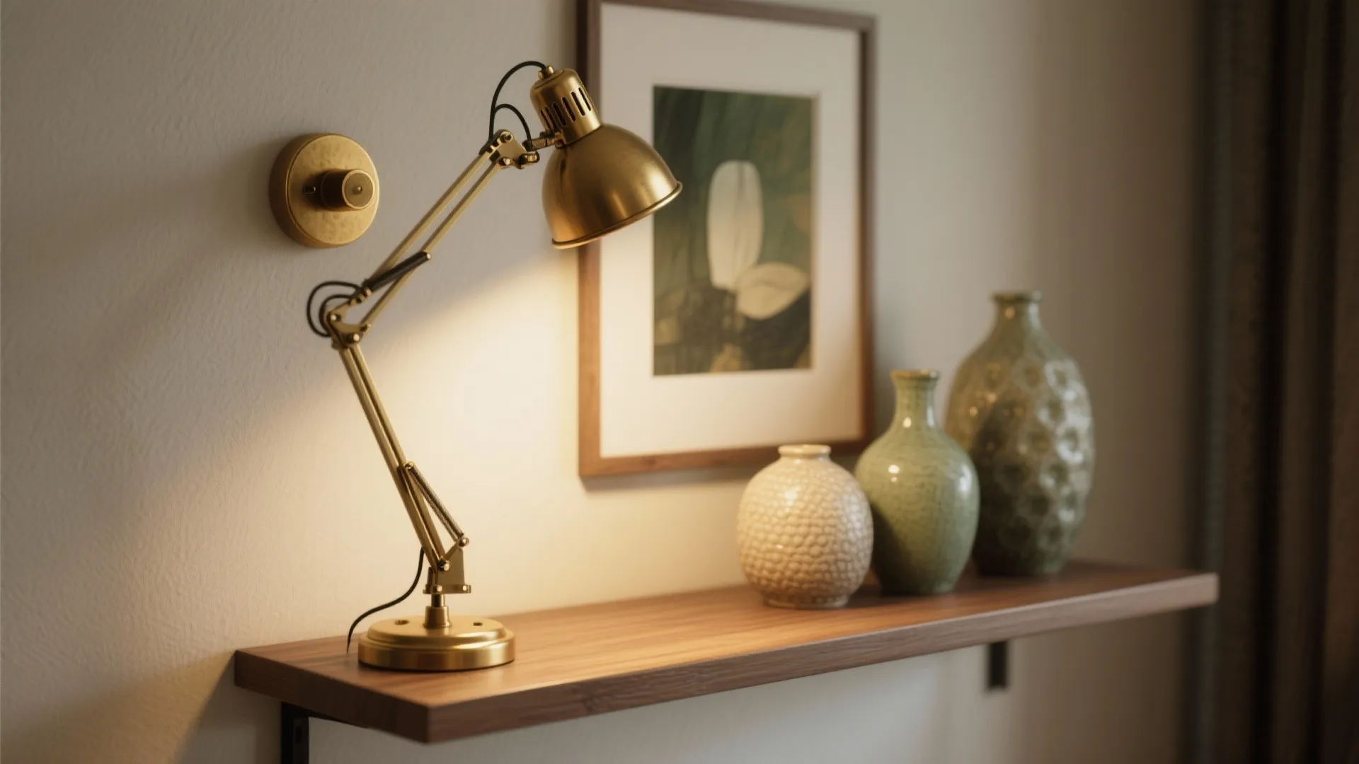 3. Adjustable picture lights that double as accent and task lighting