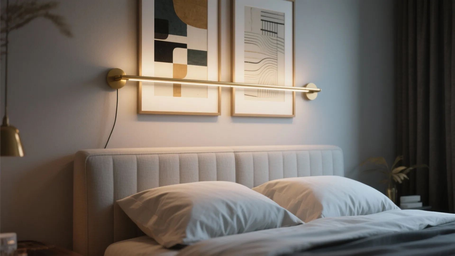 5. Accent picture lights to double as art lighting