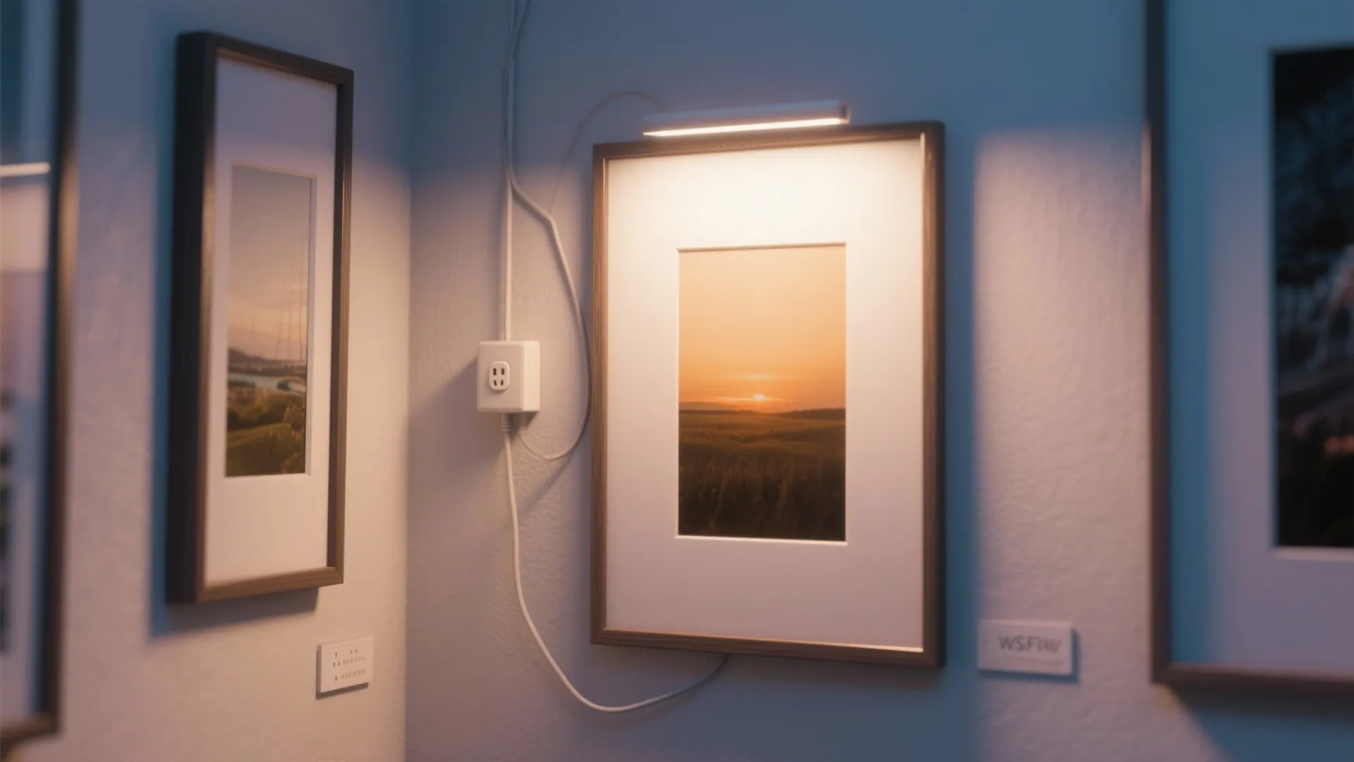 2. Plug-In Picture Lights to Highlight Art
