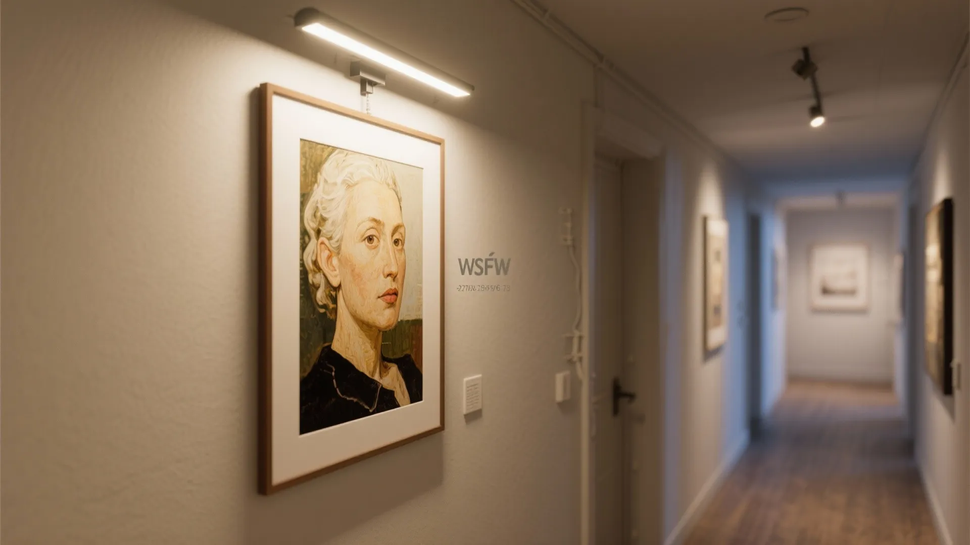 4) Picture lights to spotlight art and add depth