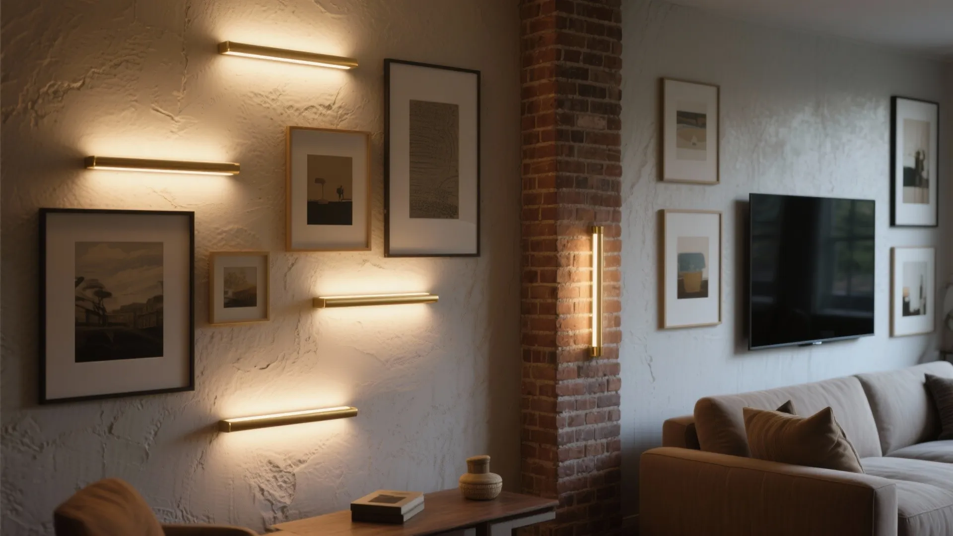 Picture lights that double as accent and ambiance