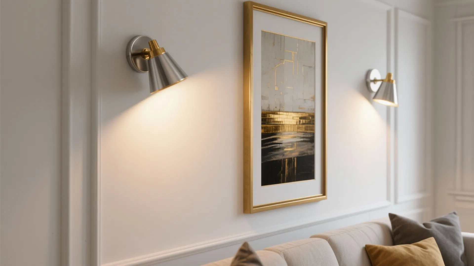 Mixed metal picture-light style