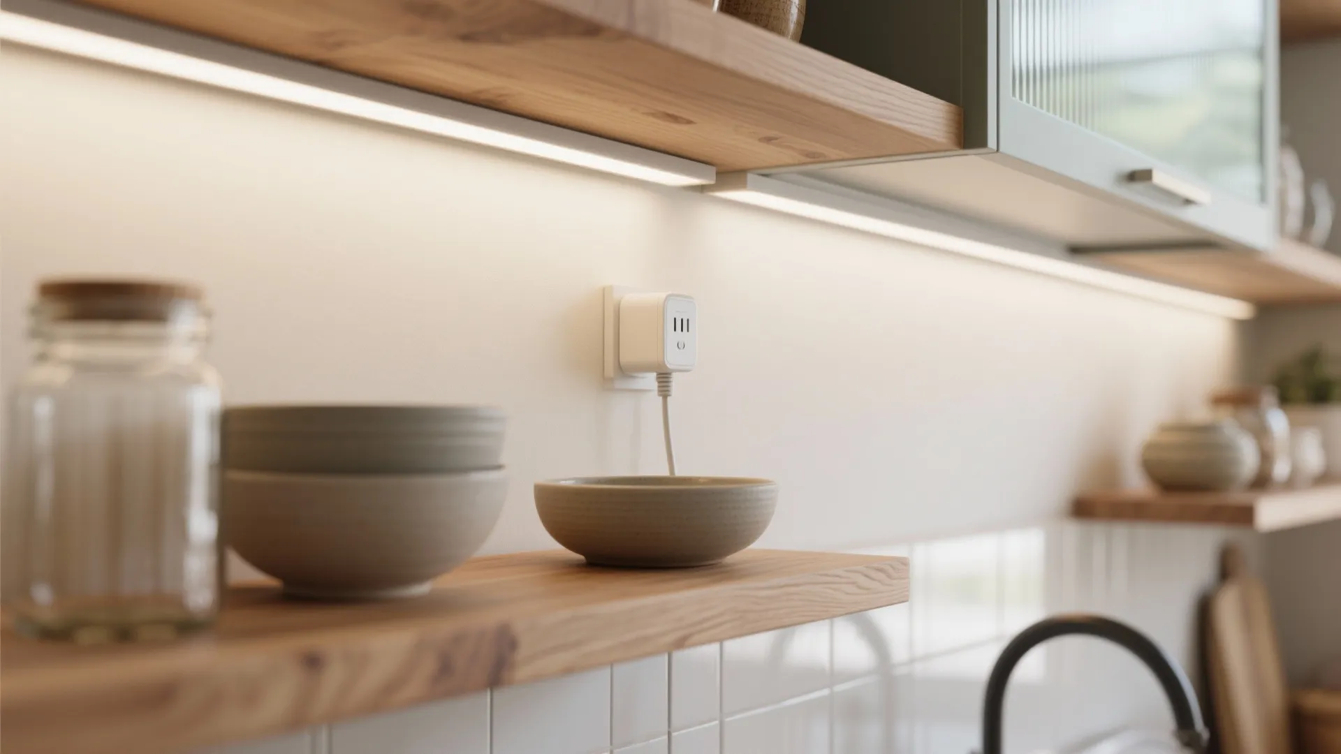 Plug-In Picture Lights for Open Shelves