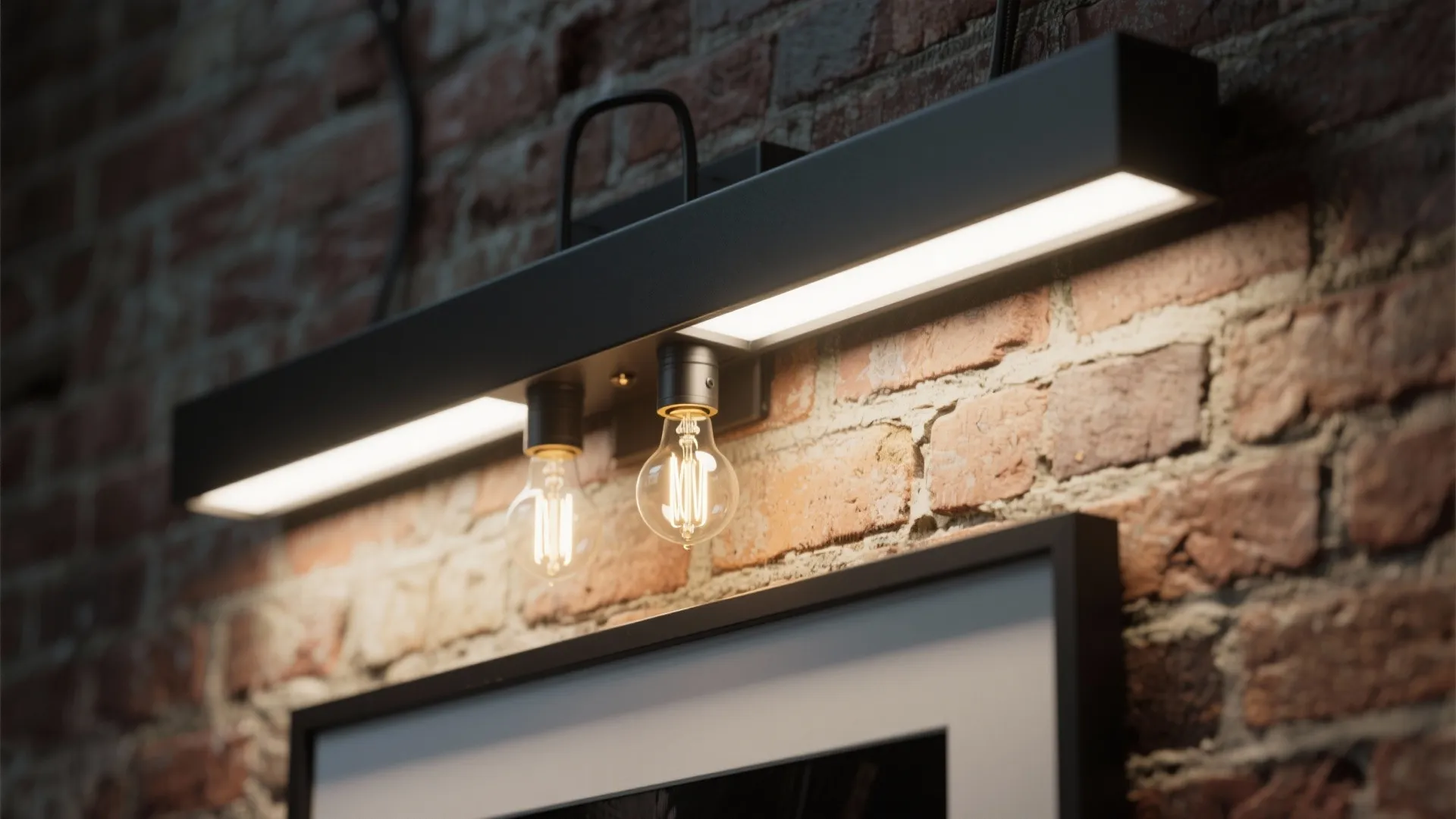 4. Wall-mounted picture lights to highlight texture